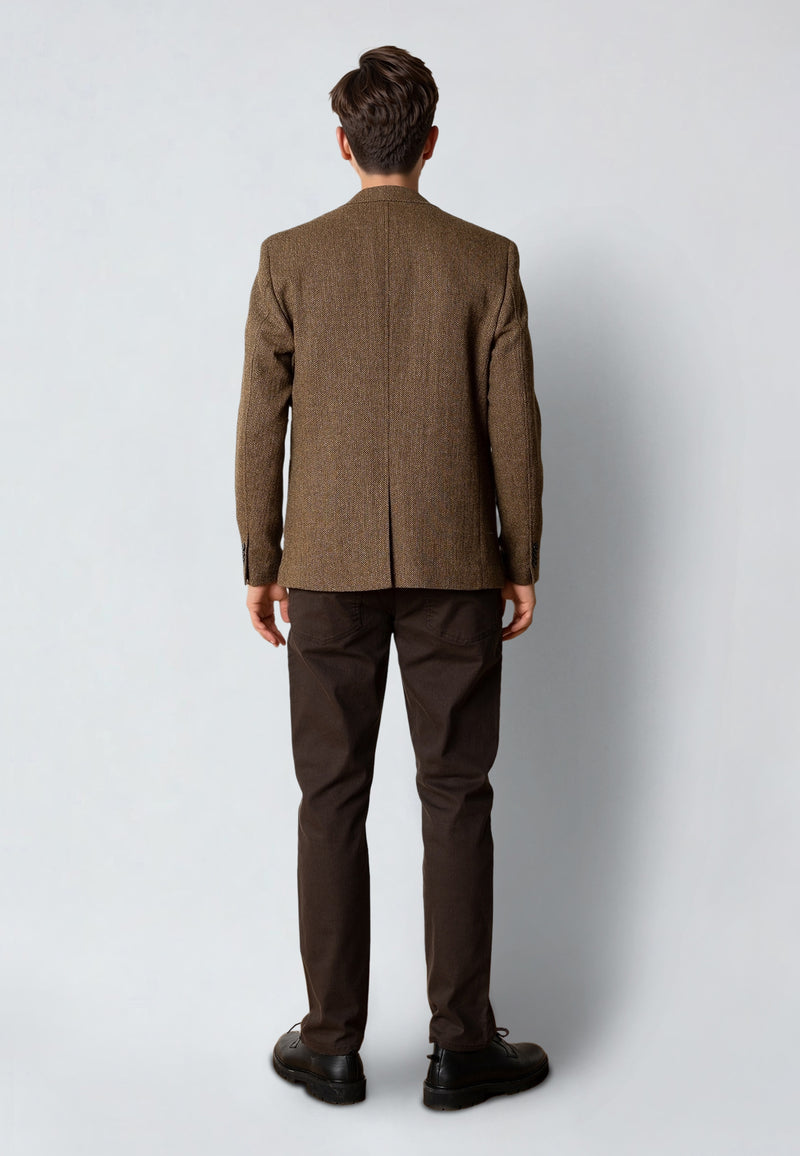 Clean Cut Copenhagen MARCELLO TWEED BLAZER Blazers Brown Melange