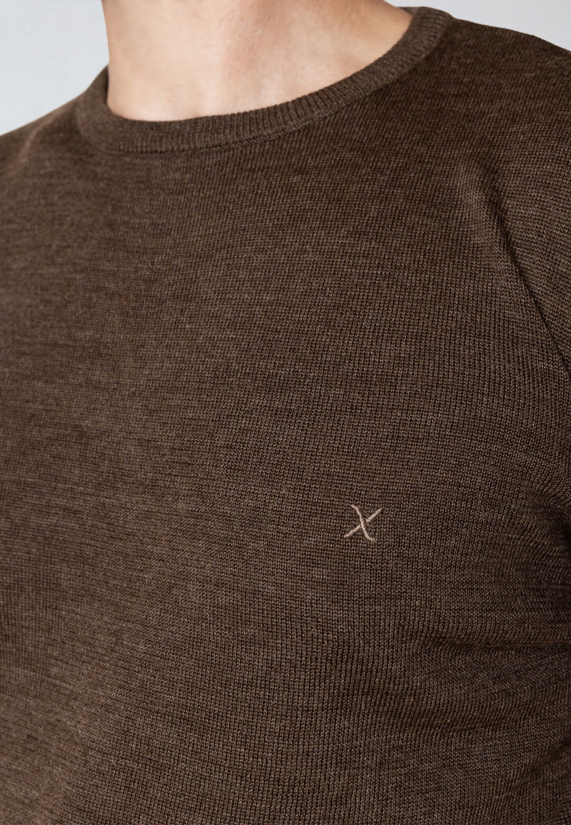 Clean Cut Copenhagen MERINO WOOL JUMPER Knit Brown Melange