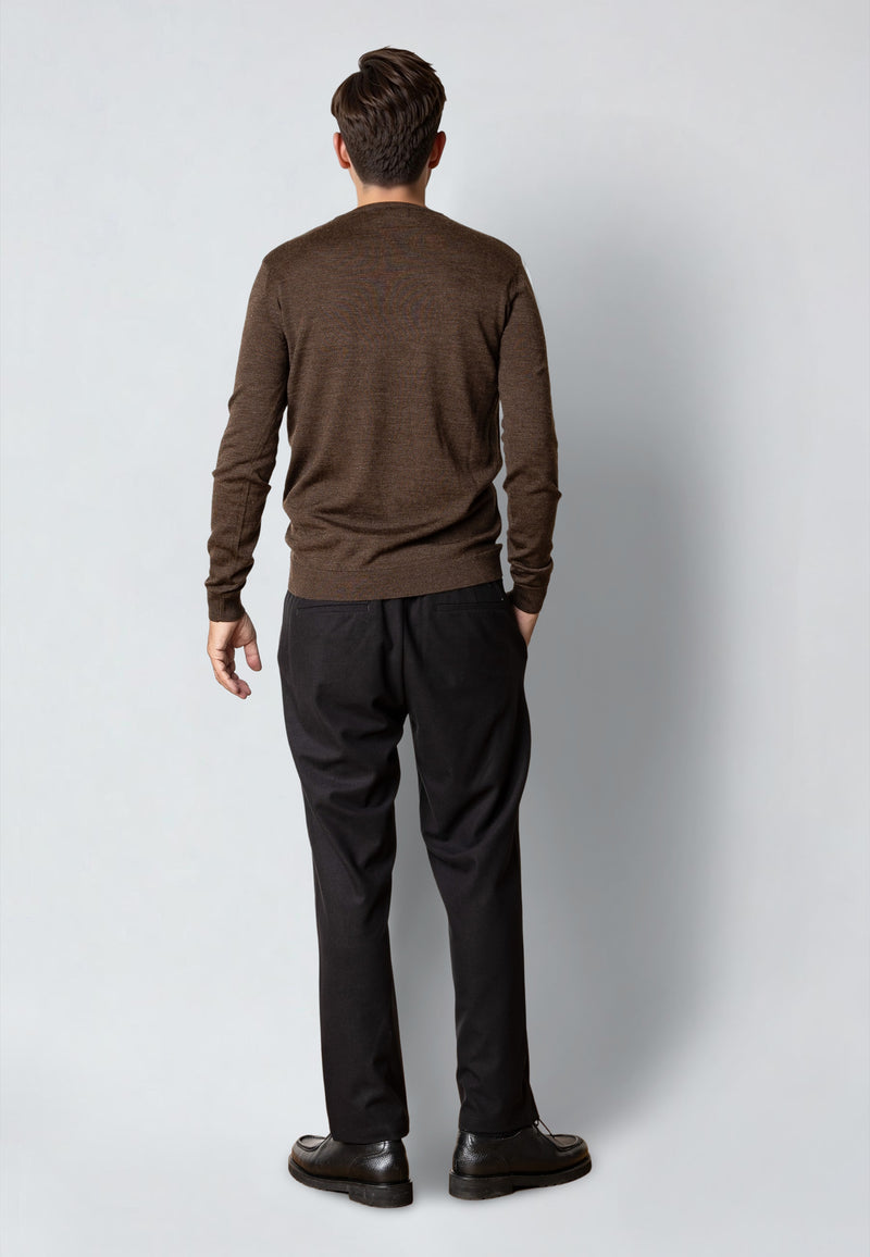 Clean Cut Copenhagen MERINO WOOL JUMPER Knit Brown Melange