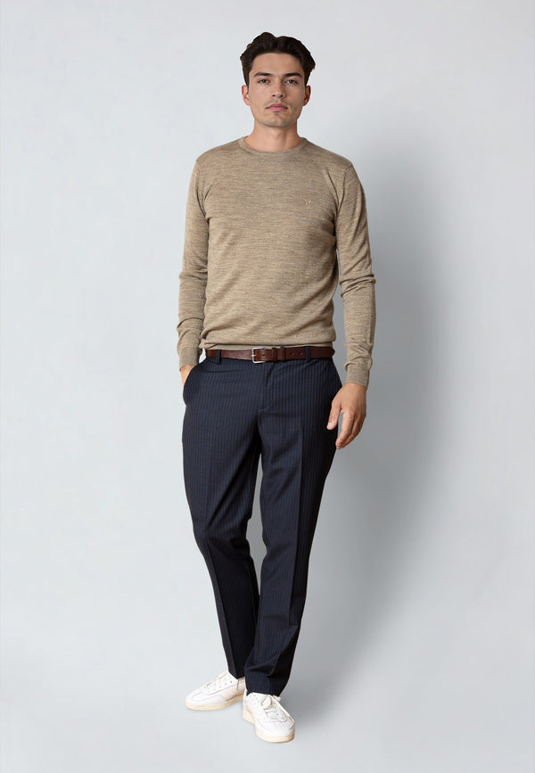 Clean Cut Copenhagen MERINO WOOL JUMPER Knit Dark beige melange