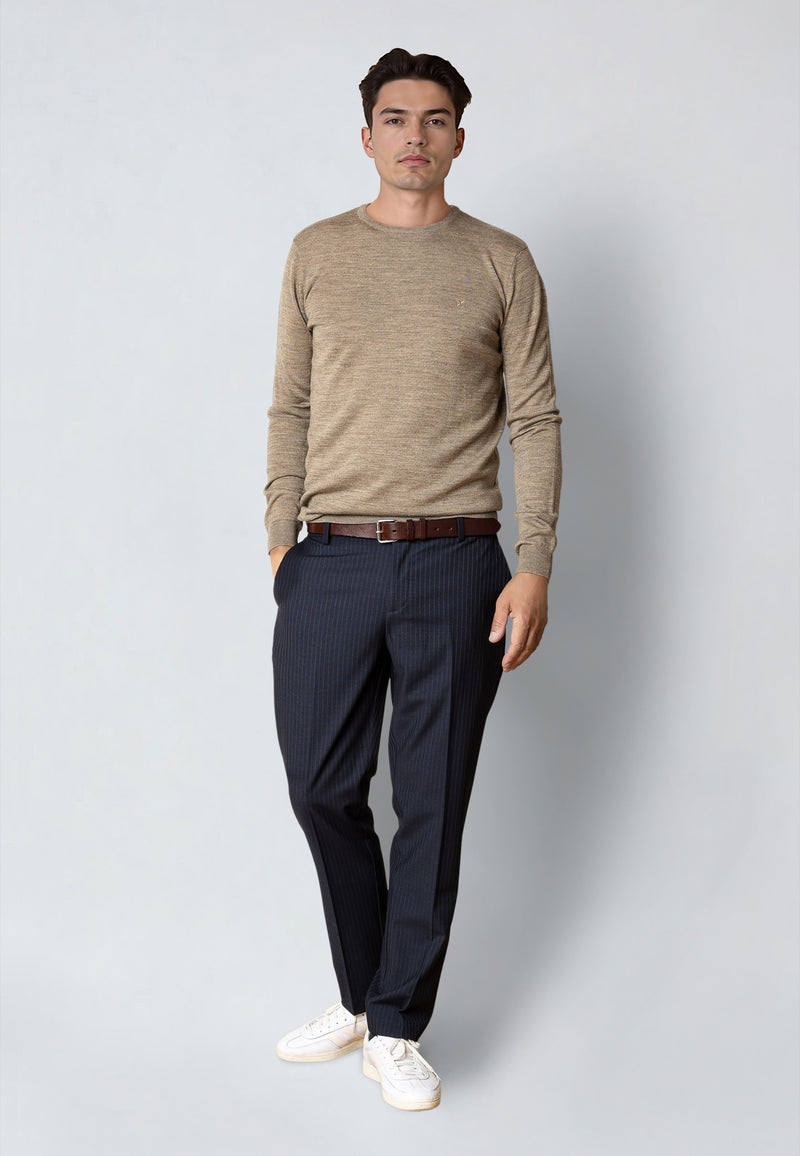 Clean Cut Copenhagen MERINO WOOL JUMPER Knit Dark beige melange