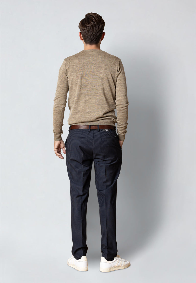 Clean Cut Copenhagen MERINO WOOL JUMPER Knit Dark beige melange