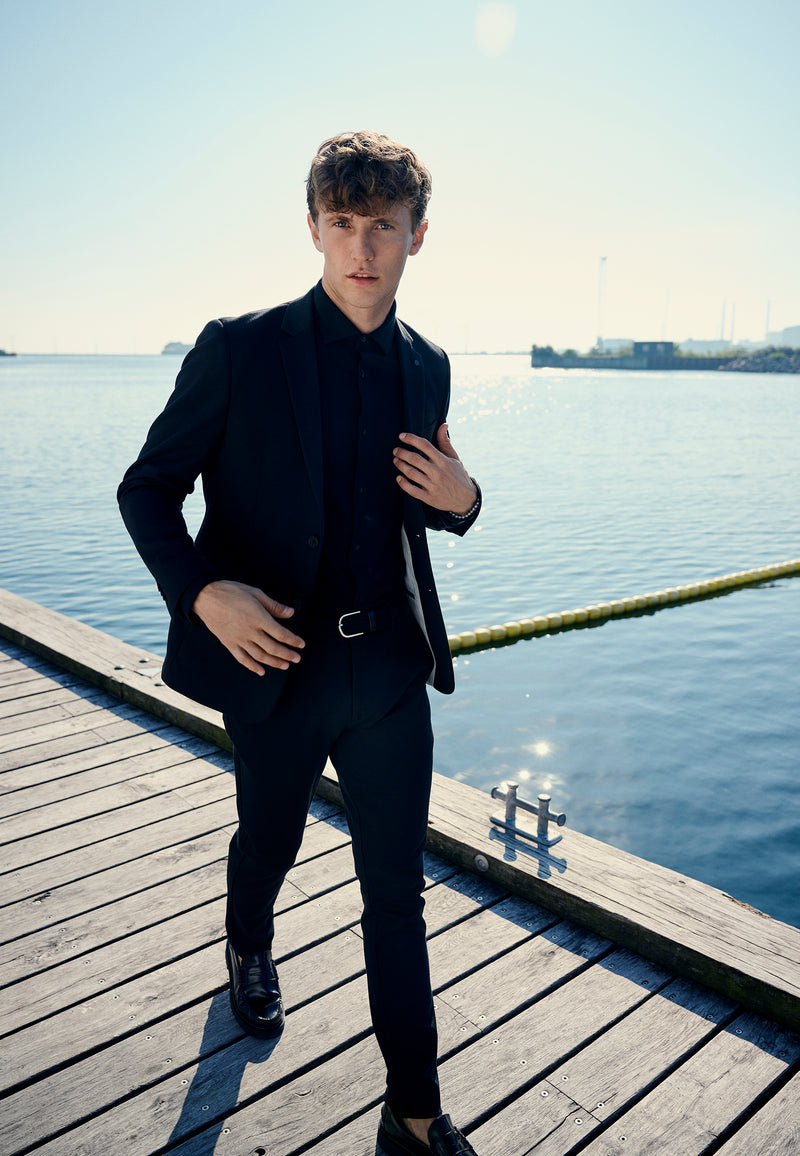 Clean Cut Copenhagen MILANO STRETCH JERSEY BLAZER Blazers Black01