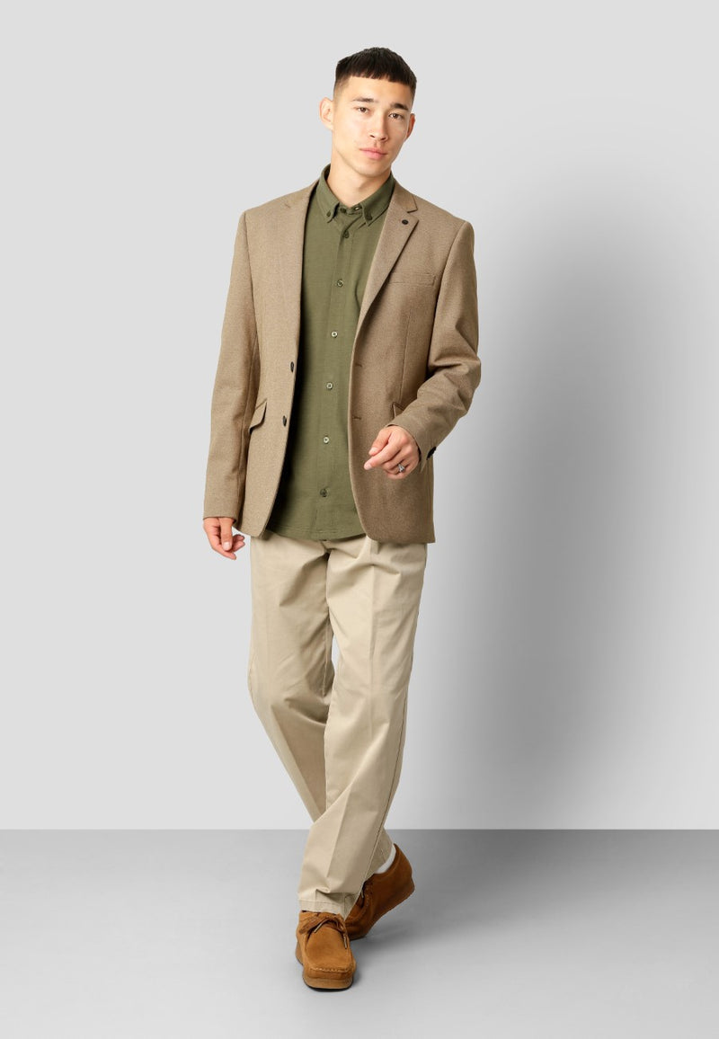 Clean Cut Copenhagen MILANO STRETCH JERSEY BLAZER Blazers Dark Camel