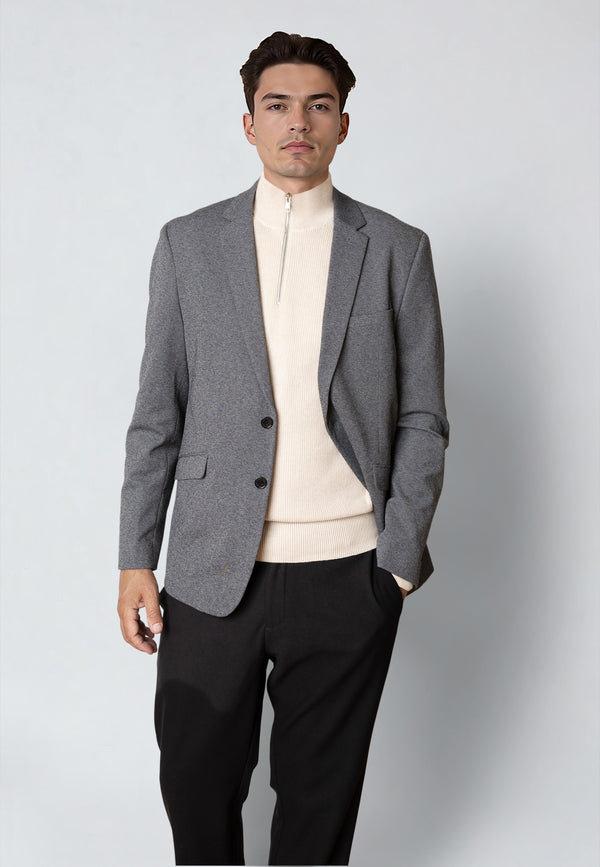 Clean Cut Copenhagen MILANO STRETCH JERSEY BLAZER Blazers Dark Grey Mix