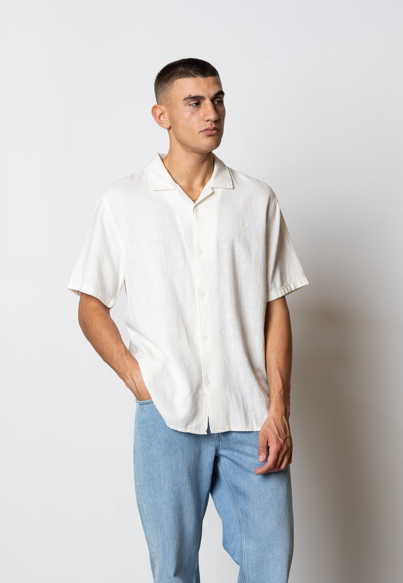 Fat Moose MYLO COTTON SHIRT Shirts S/S Ecru