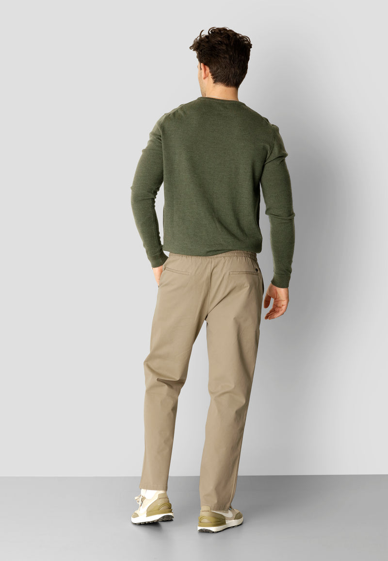 Clean Cut Copenhagen Merino knitted jumper Knit Army Melange