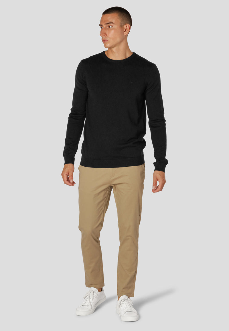 Clean Cut Copenhagen Merino knitted jumper Knit Black01