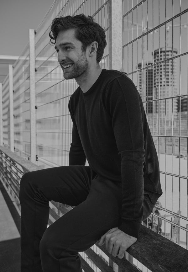 Clean Cut Copenhagen Merino knitted jumper Knit Black01