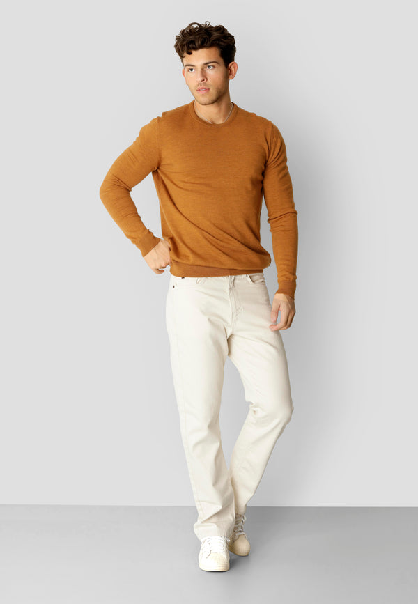 Clean Cut Copenhagen Merino knitted jumper Knit Bronze Melange