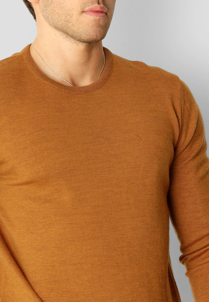 Clean Cut Copenhagen Merino knitted jumper Knit Bronze Melange