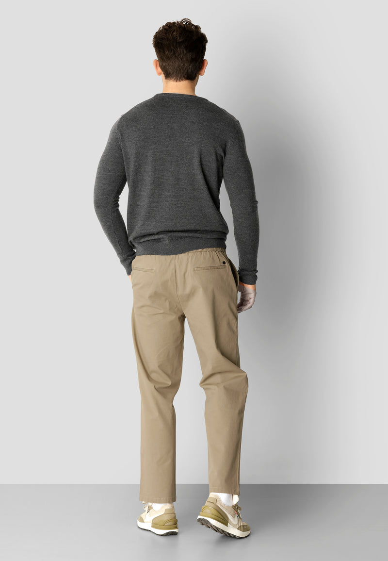 Clean Cut Copenhagen Merino knitted jumper Knit Dark Grey Melange