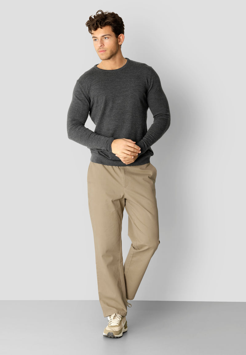 Clean Cut Copenhagen Merino knitted jumper Knit Dark Grey Melange