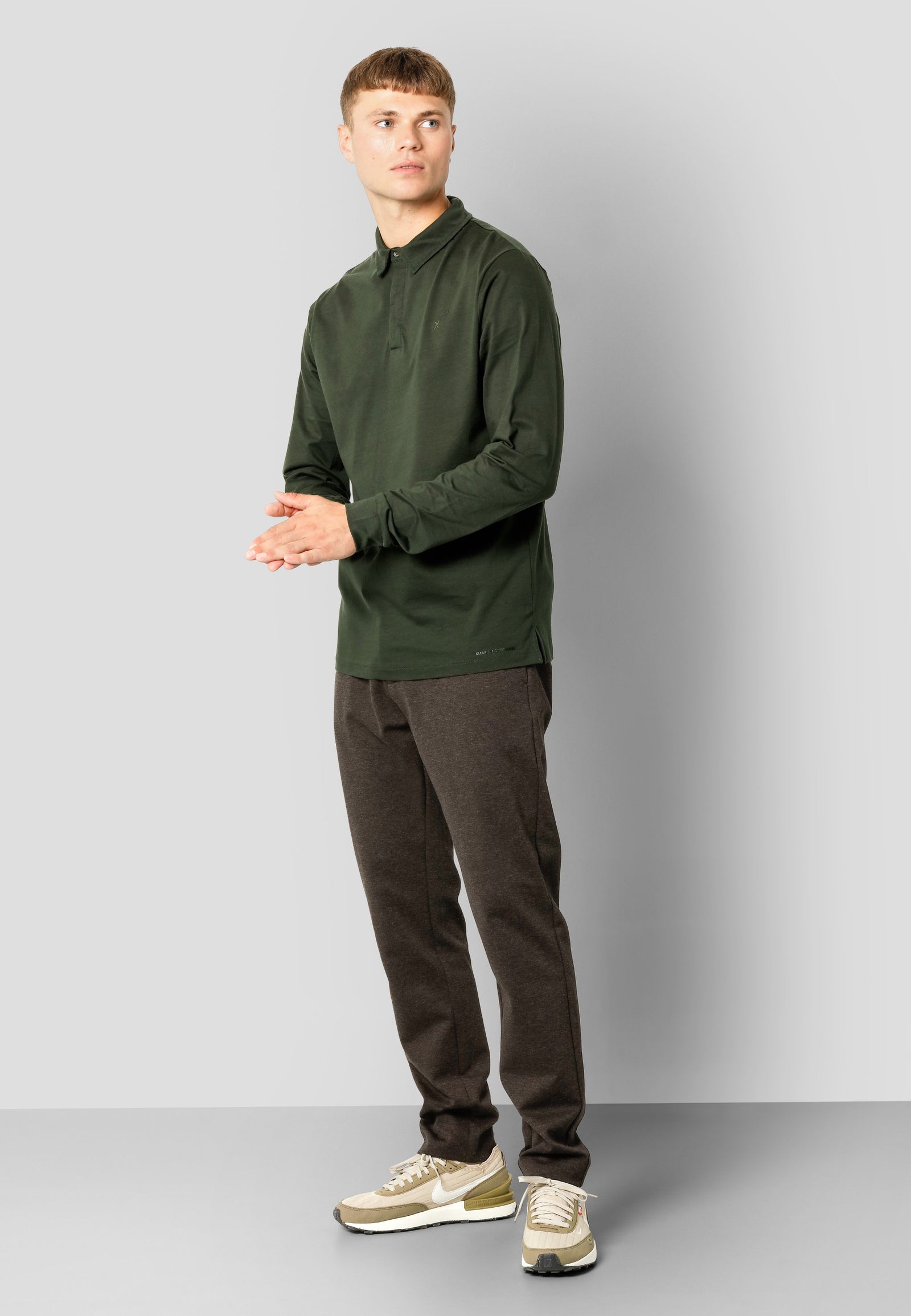 MILANO JERSEY STRETCH PANTS - Brown Melange – Urban Brands