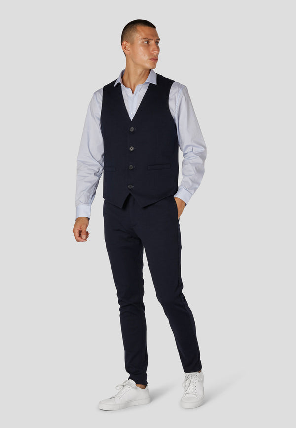 Clean Cut Copenhagen Milano jersey waistcoat Vest Navy