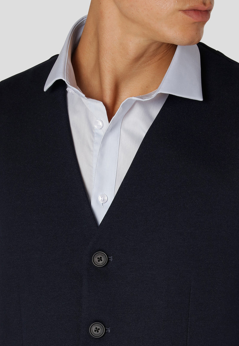 Clean Cut Copenhagen Milano jersey waistcoat Vest Navy
