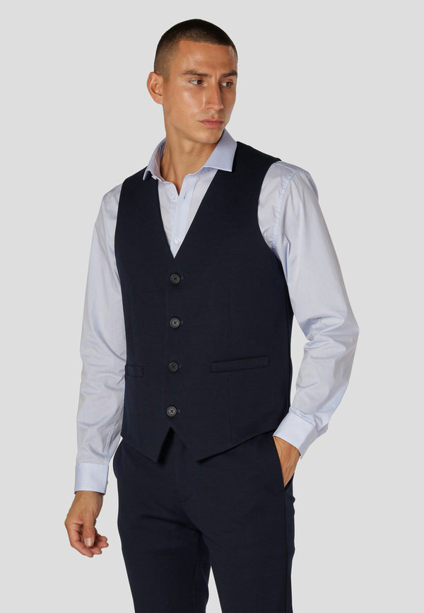 Clean Cut Copenhagen Milano jersey waistcoat Vest Navy