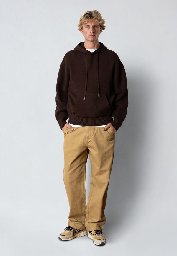 Fat Moose NAS KNITTED HOODIE Knit Morel