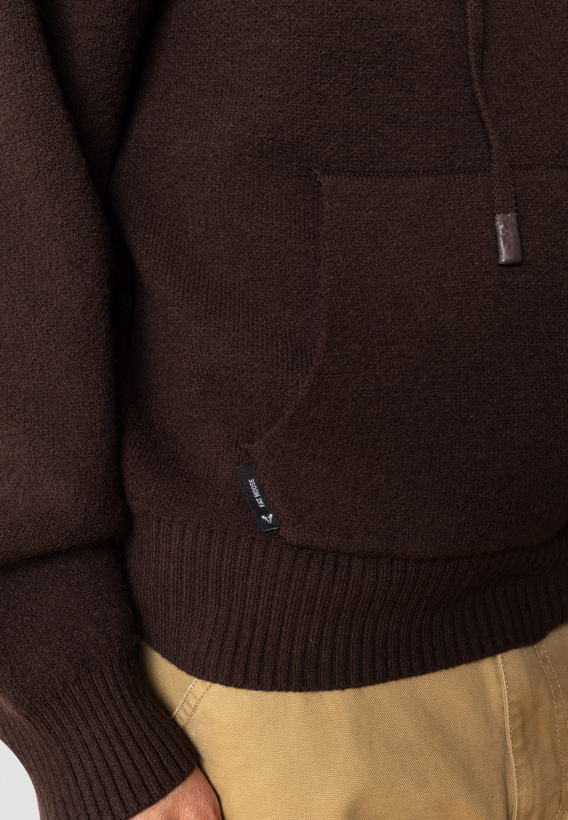 Fat Moose NAS KNITTED HOODIE Knit Morel