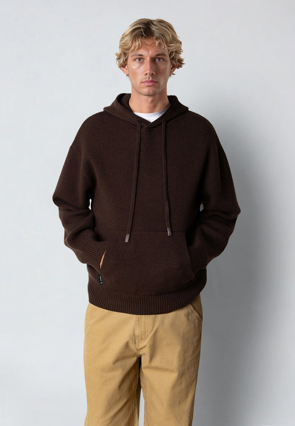 Fat Moose NAS KNITTED HOODIE Knit Morel