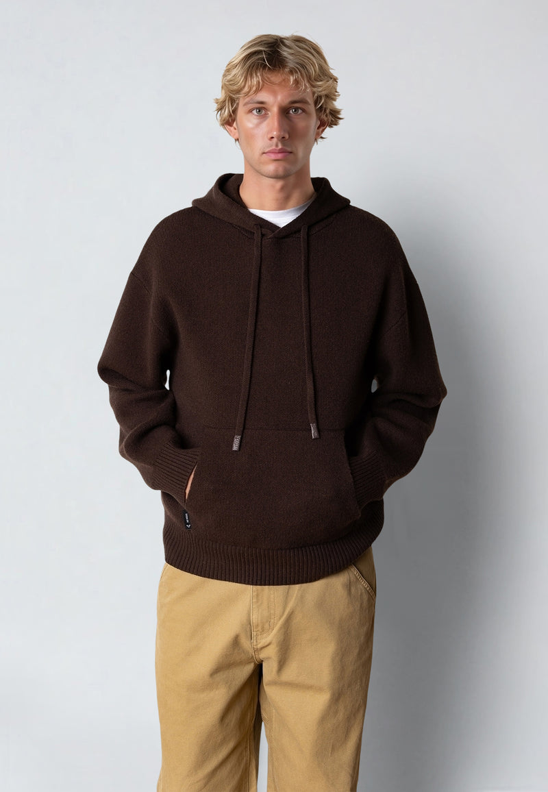 Fat Moose NAS KNITTED HOODIE Knit Morel