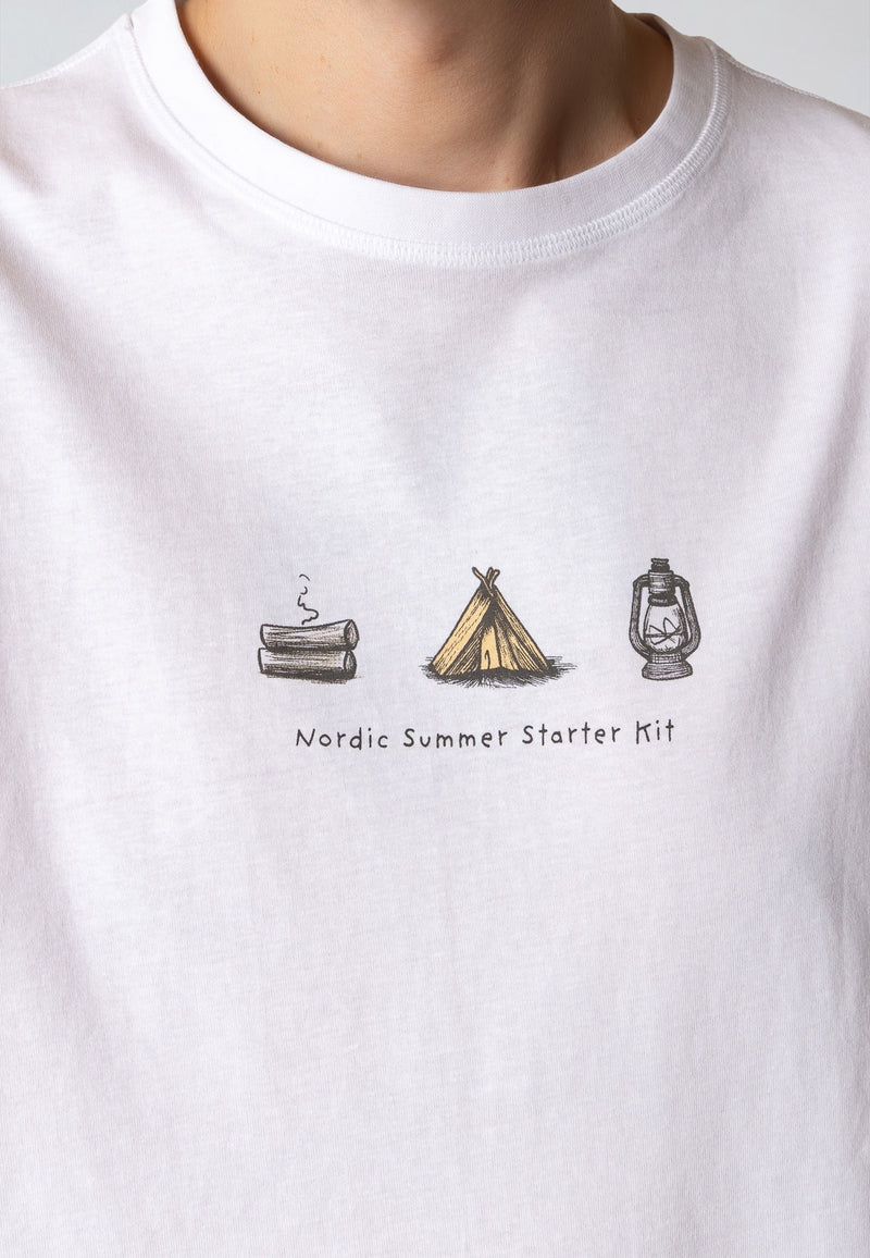 Fat Moose NORDIC SUMMER CAMP T-SHIRT T-shirts S/S White