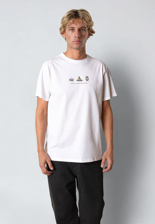 Fat Moose NORDIC SUMMER CAMP T-SHIRT T-shirts S/S White