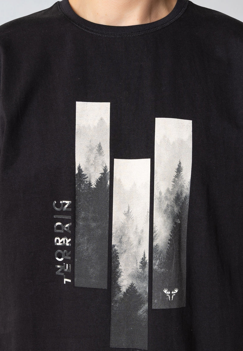 Fat Moose NORDIC WILD WOOD T-SHIRT T-shirts S/S Black