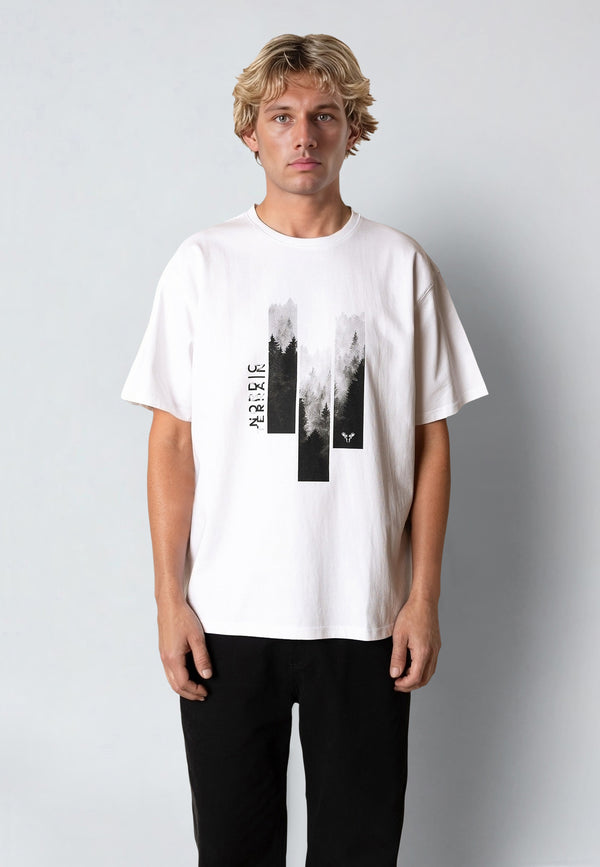 Fat Moose NORDIC WILD WOOD T-SHIRT T-shirts S/S White