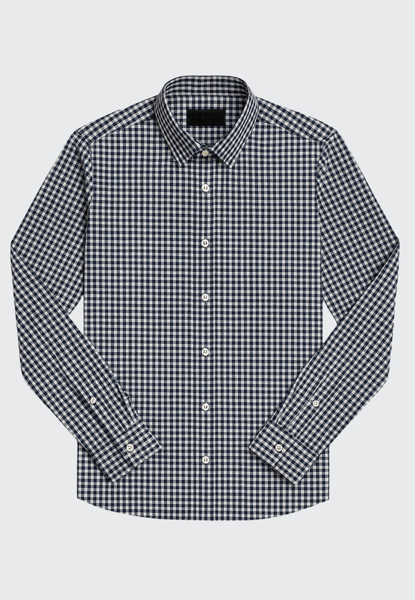 Clean Cut Copenhagen ØRESUND SHIRT Shirts L/S Navy Ckecked