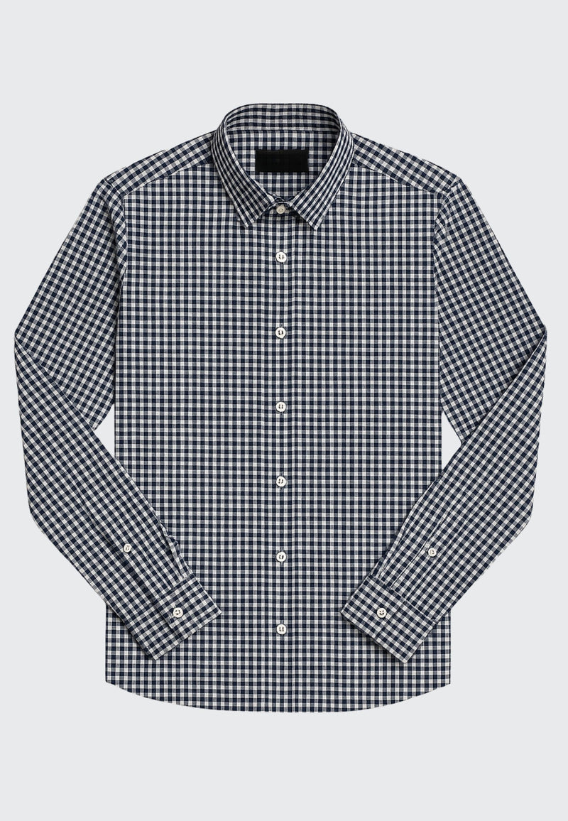 Clean Cut Copenhagen ØRESUND SHIRT Shirts L/S Navy Ckecked