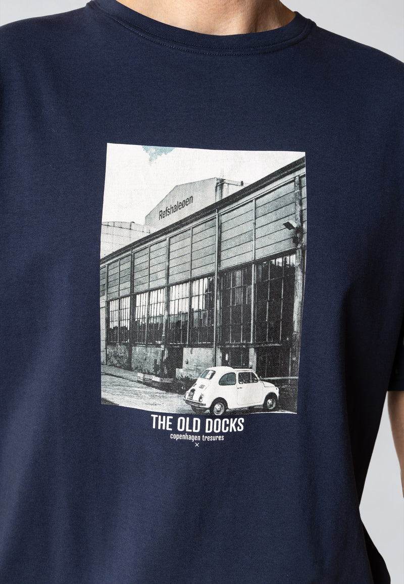Clean Cut Copenhagen OLD COPENHAGEN DOCKS T-SHIRT T-shirts S/S Navy