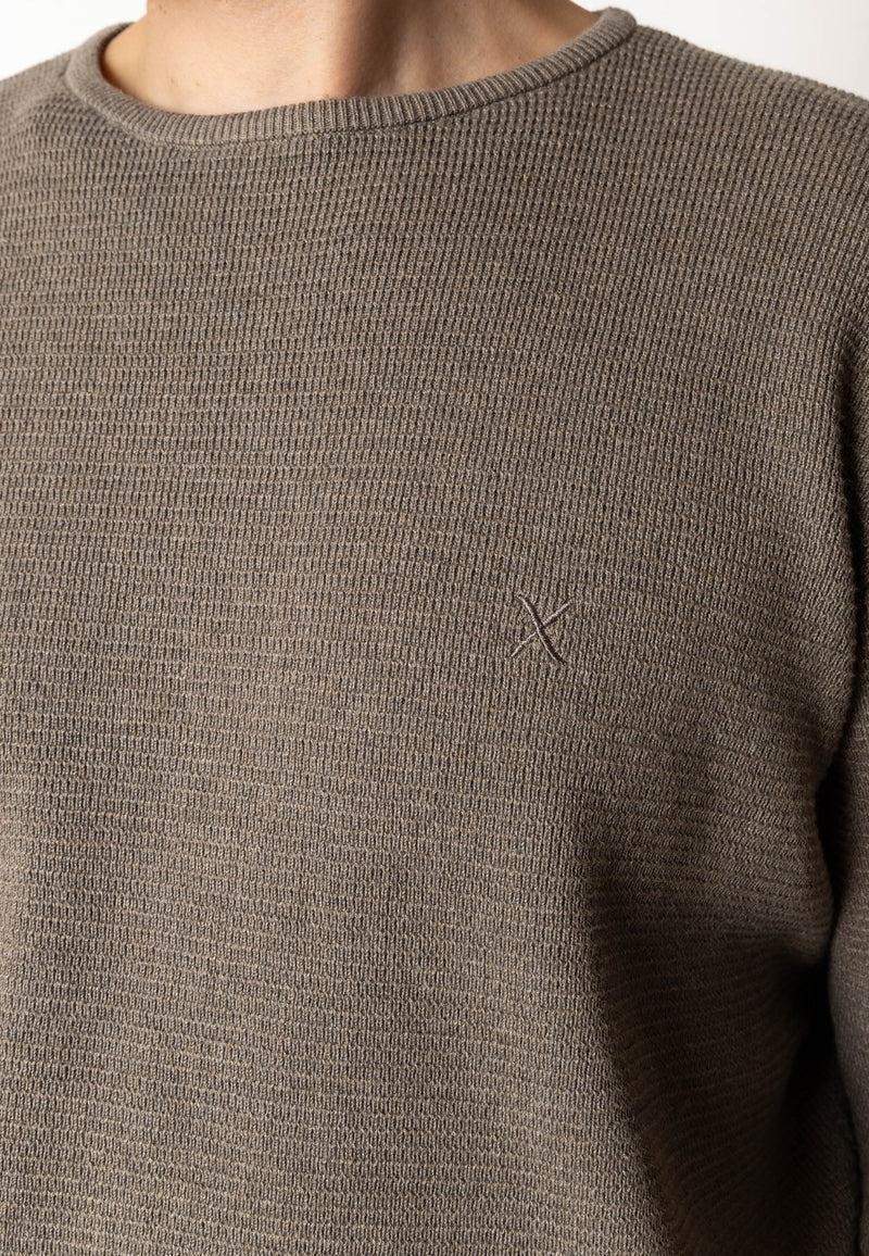 Clean Cut Copenhagen OSCAR KNITTED JUMPER Knit Brindle melange