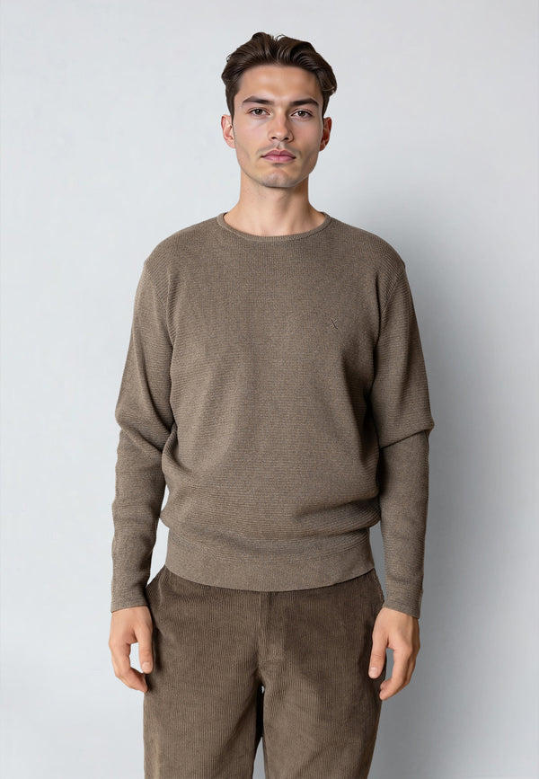 Clean Cut Copenhagen OSCAR KNITTED JUMPER Knit Brindle melange