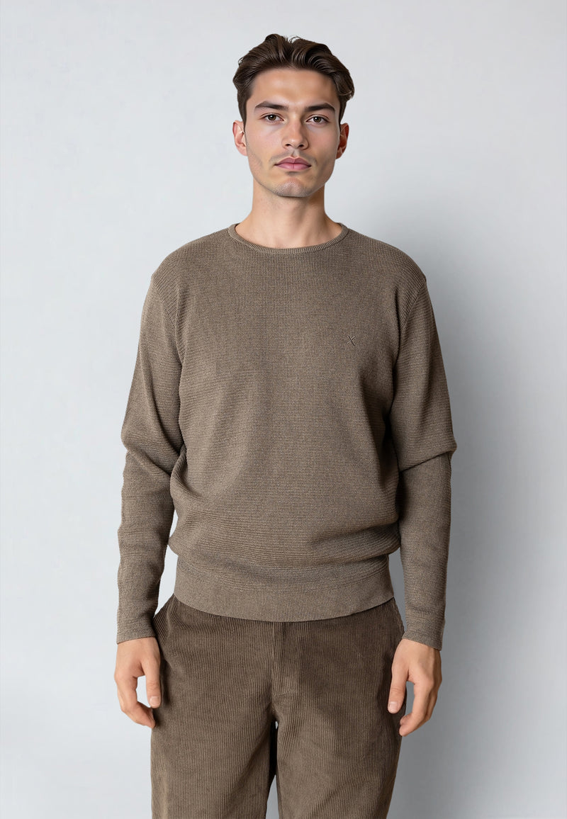 Clean Cut Copenhagen OSCAR KNITTED JUMPER Knit Brindle melange