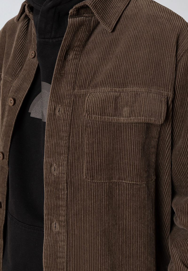 Fat Moose OWEN CORD SHIRT Overshirts Morel