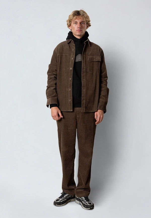 Fat Moose OWEN CORD SHIRT Overshirts Morel