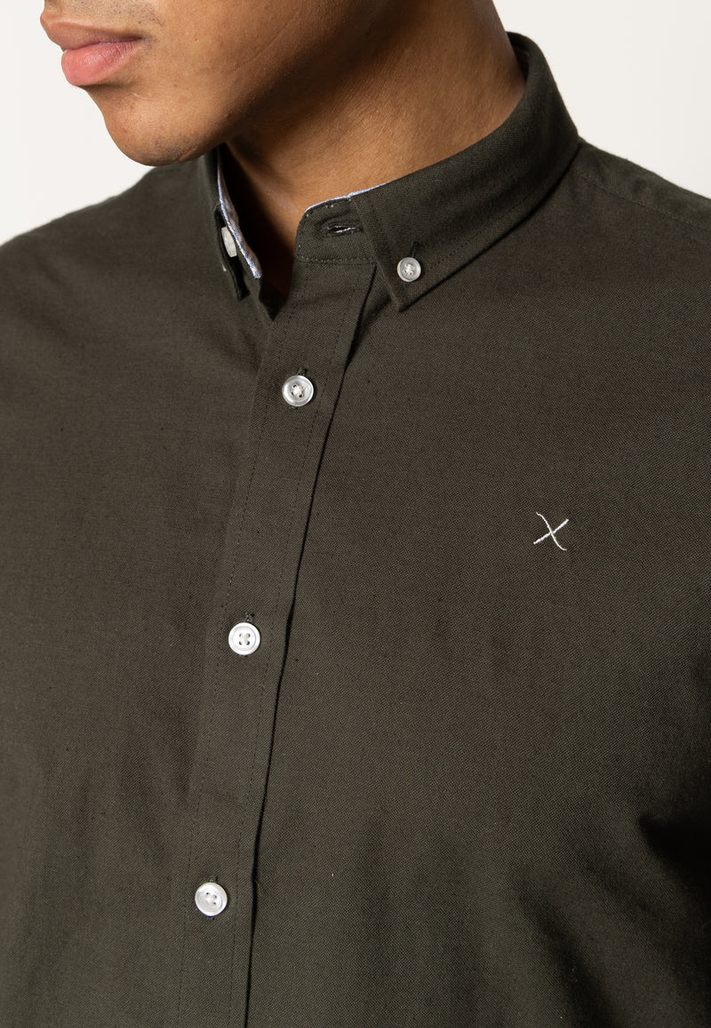 Clean Cut Copenhagen OXFORD STRETCH SHIRT Shirts L/S Army