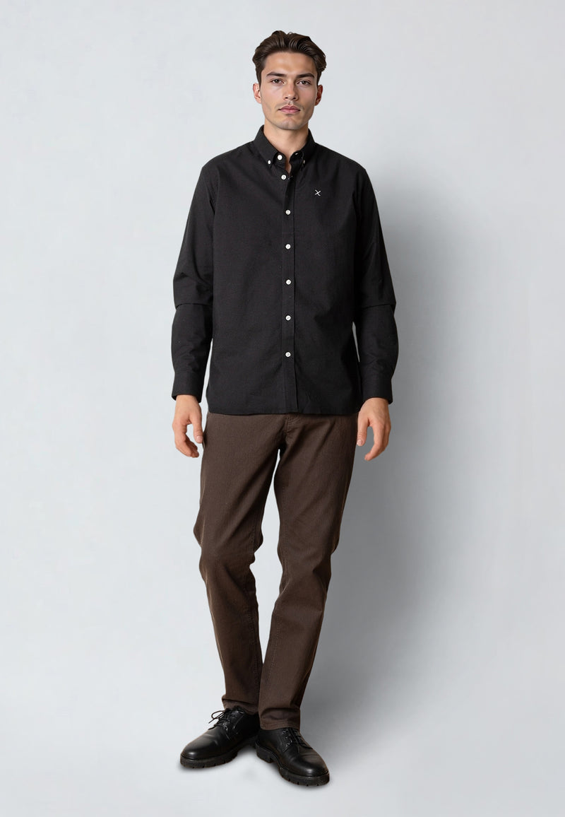 Clean Cut Copenhagen OXFORD STRETCH SHIRT Shirts L/S Black