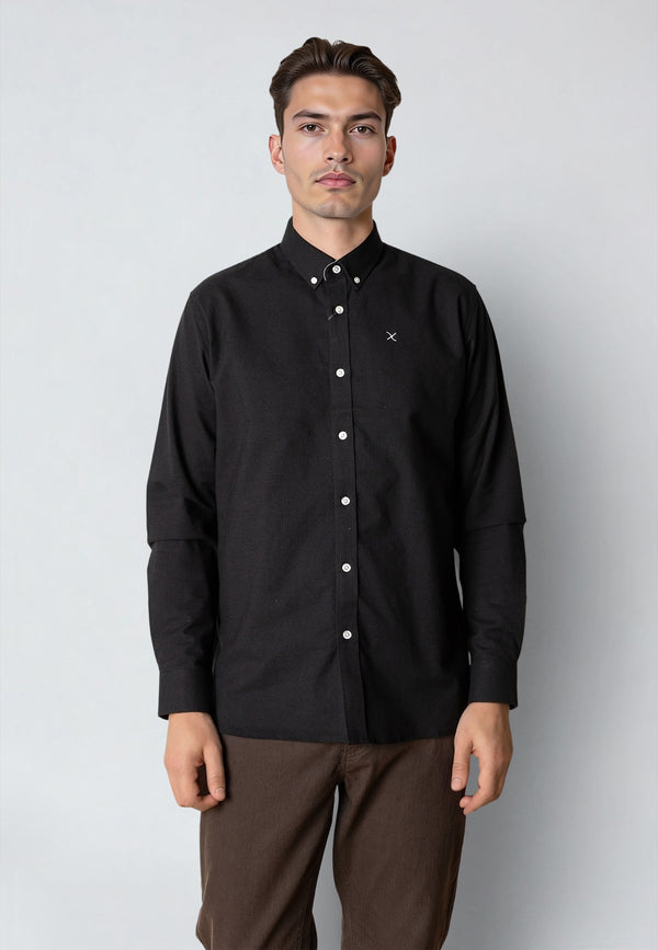 Clean Cut Copenhagen OXFORD STRETCH SHIRT Shirts L/S Black