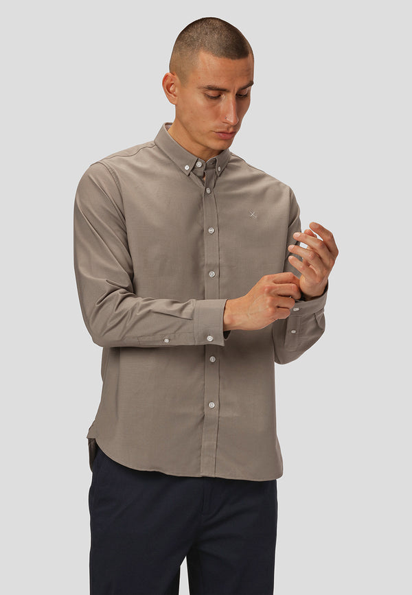 Clean Cut Copenhagen OXFORD STRETCH SHIRT Shirts L/S Dusty Green