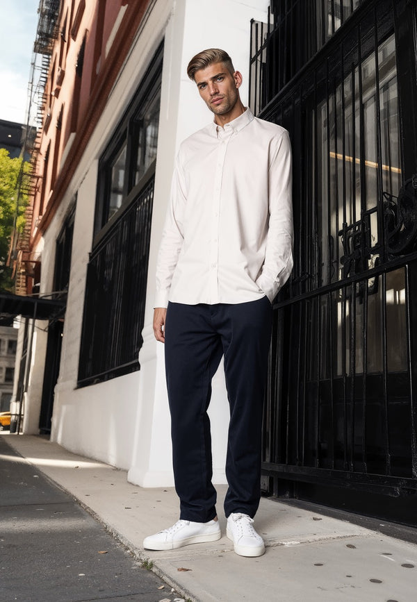 Clean Cut Copenhagen OXFORD STRETCH SHIRT Shirts L/S Sand Melange