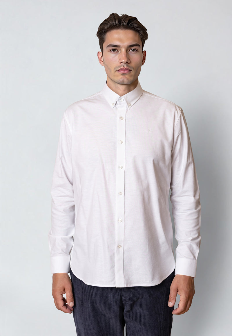 Clean Cut Copenhagen OXFORD STRETCH SHIRT Shirts L/S White