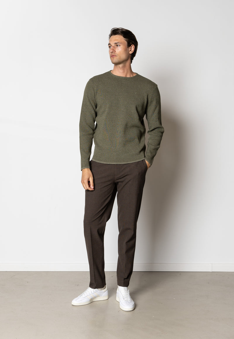 Clean Cut Copenhagen OSCAR KNITTED JUMPER Knit Army Melange