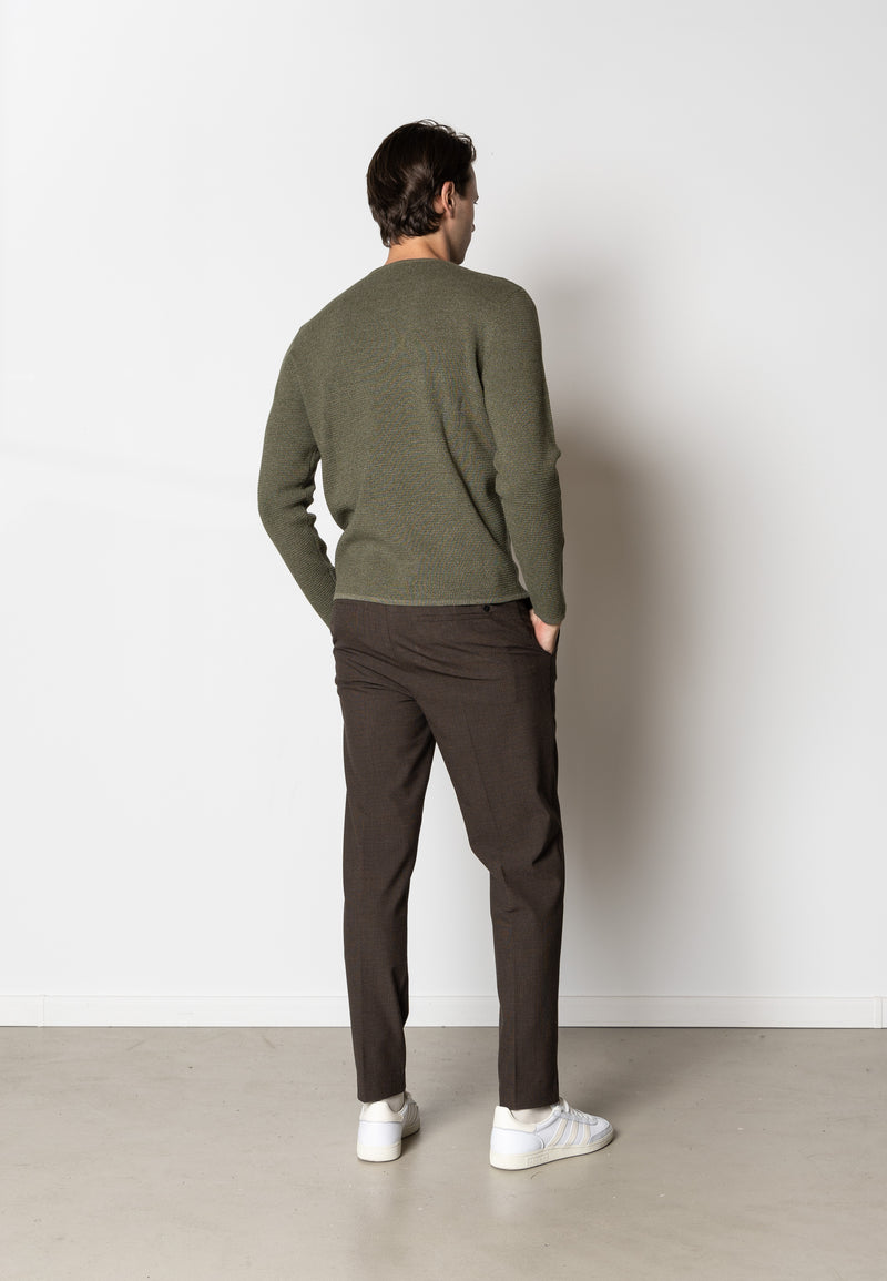 Clean Cut Copenhagen OSCAR KNITTED JUMPER Knit Army Melange