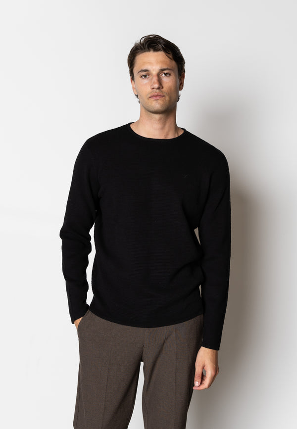 Clean Cut Copenhagen OSCAR KNITTED JUMPER Knit Black