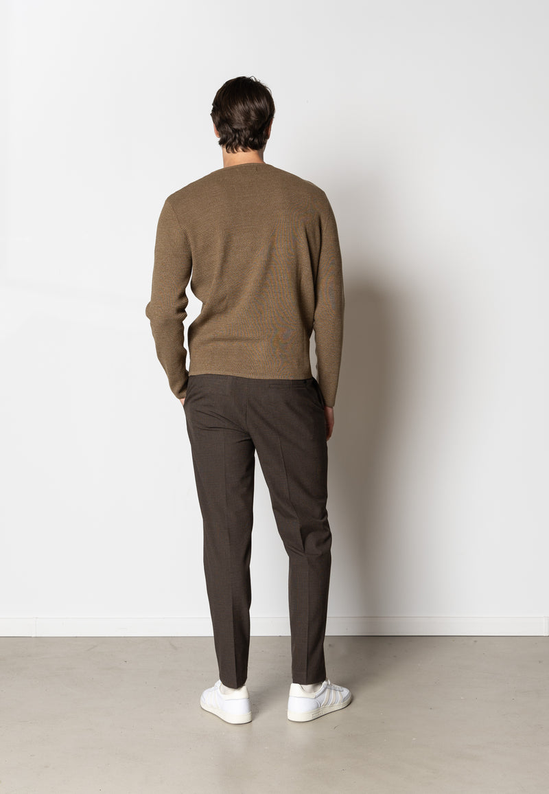 Clean Cut Copenhagen OSCAR KNITTED JUMPER Knit Brown Melange