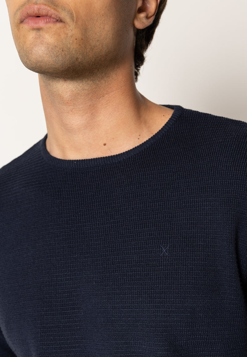 Clean Cut Copenhagen OSCAR KNITTED JUMPER Knit Navy