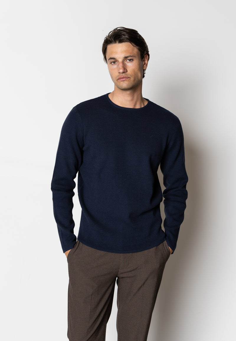 Clean Cut Copenhagen OSCAR KNITTED JUMPER Knit Navy