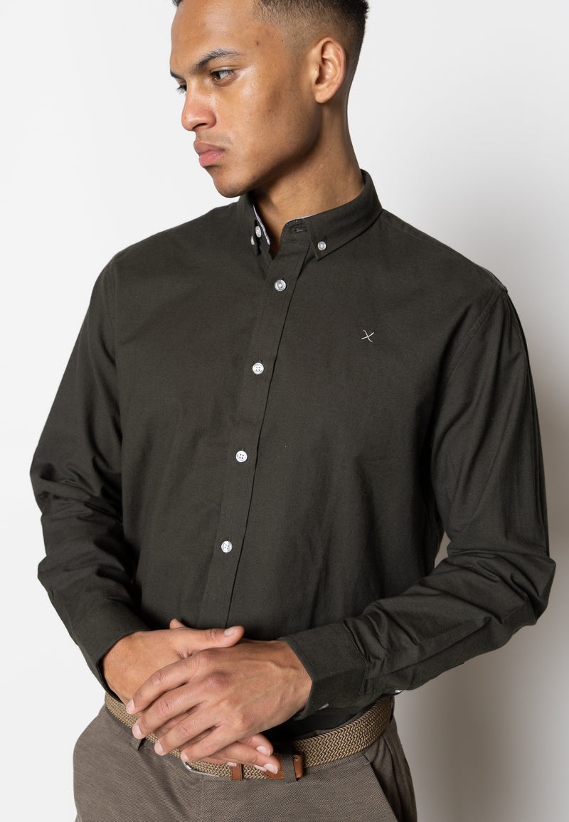 Clean Cut Copenhagen OXFORD STRETCH SHIRT Shirts L/S Army